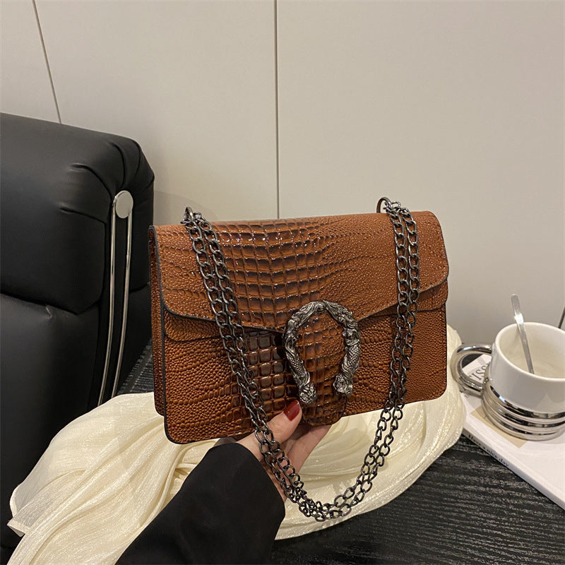 Damen elegante Handtasche mit stilvollem Schlangenverschluss Nord Taschen