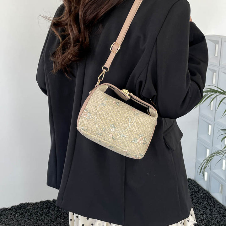 Damen Umhängetasche mit elegantem Blumenmuster und hochwertiger Verarbeitung Nord Taschen