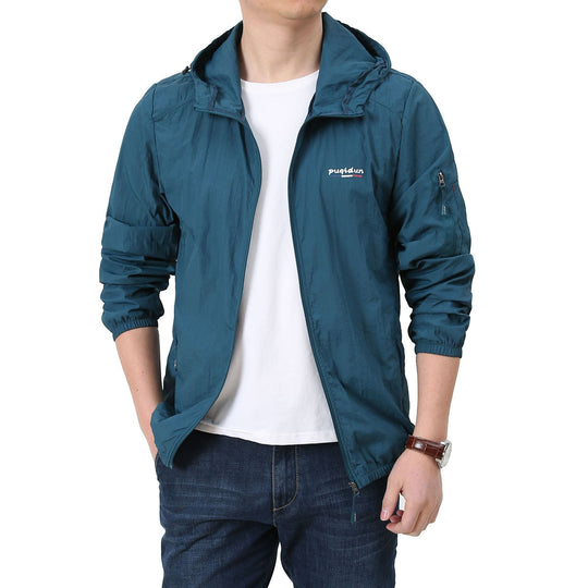 Herren Leichte Windbreaker-Jacke mit verstellbarer Kapuze Nord Taschen 1787797828