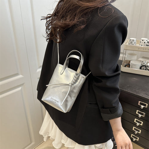 Damen Mini-Handtasche mit innovativem Kordelzug Nord Taschen