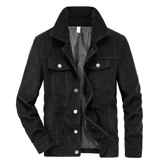 Herren Cordjacke aus Feincord mit Hemdkragen, Brustklappen und gesteppter Innenfütterung Nord Taschen