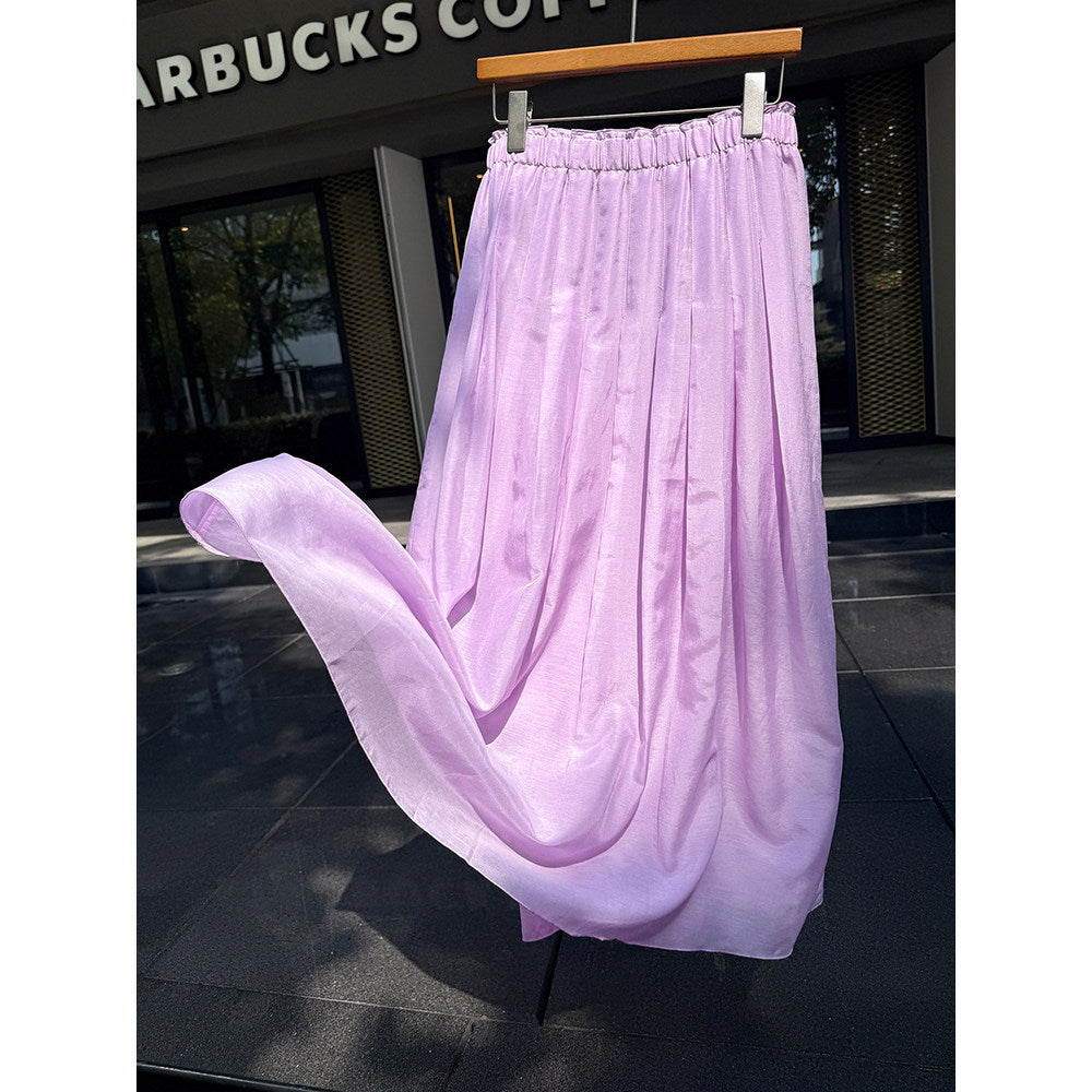 Damen Eleganter Maxirock aus luftiger Baumwolle Nord Taschen