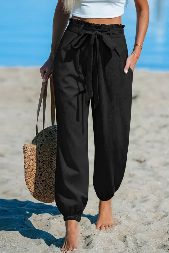Damen Weite, lässige Strandhose Nord Taschen