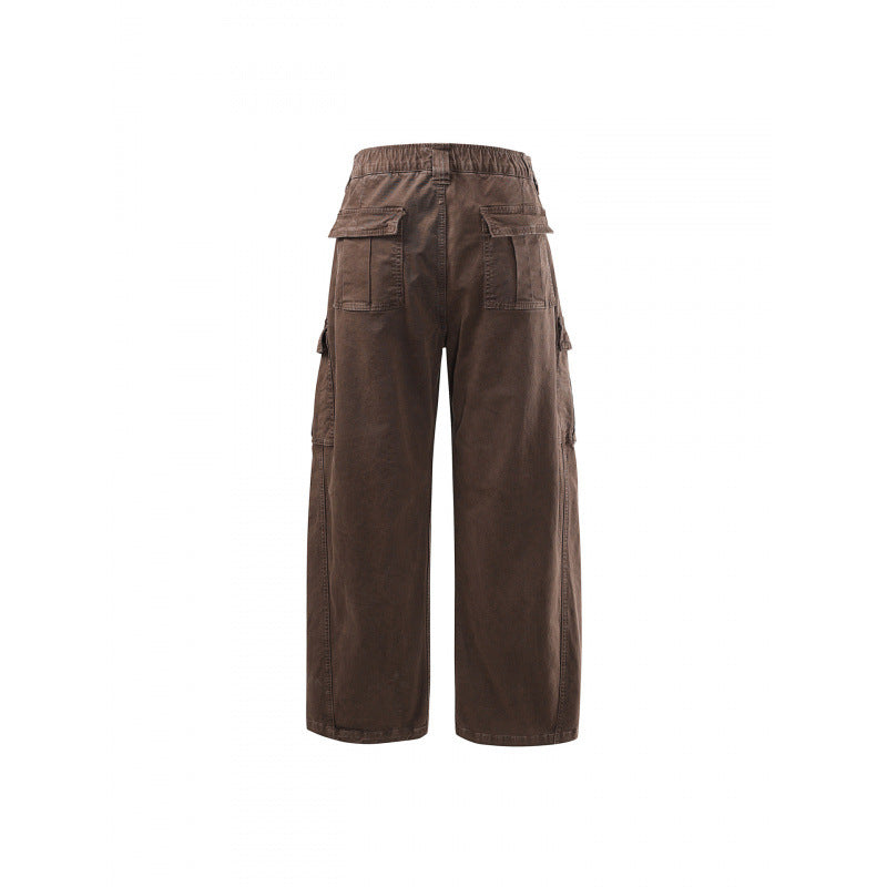 Damen Weite High Waist Cargo Culotte aus Baumwolltwill mit Mehrfachtaschen Nord Taschen