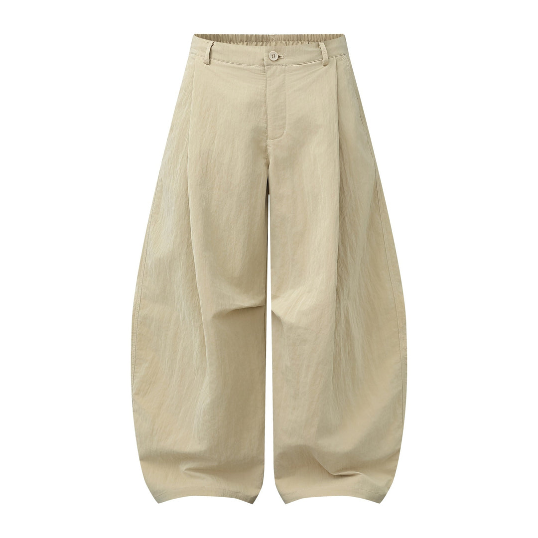 Damen Weite Culottehose mit hoher Taille und strukturierter Baumwollmischung Nord Taschen