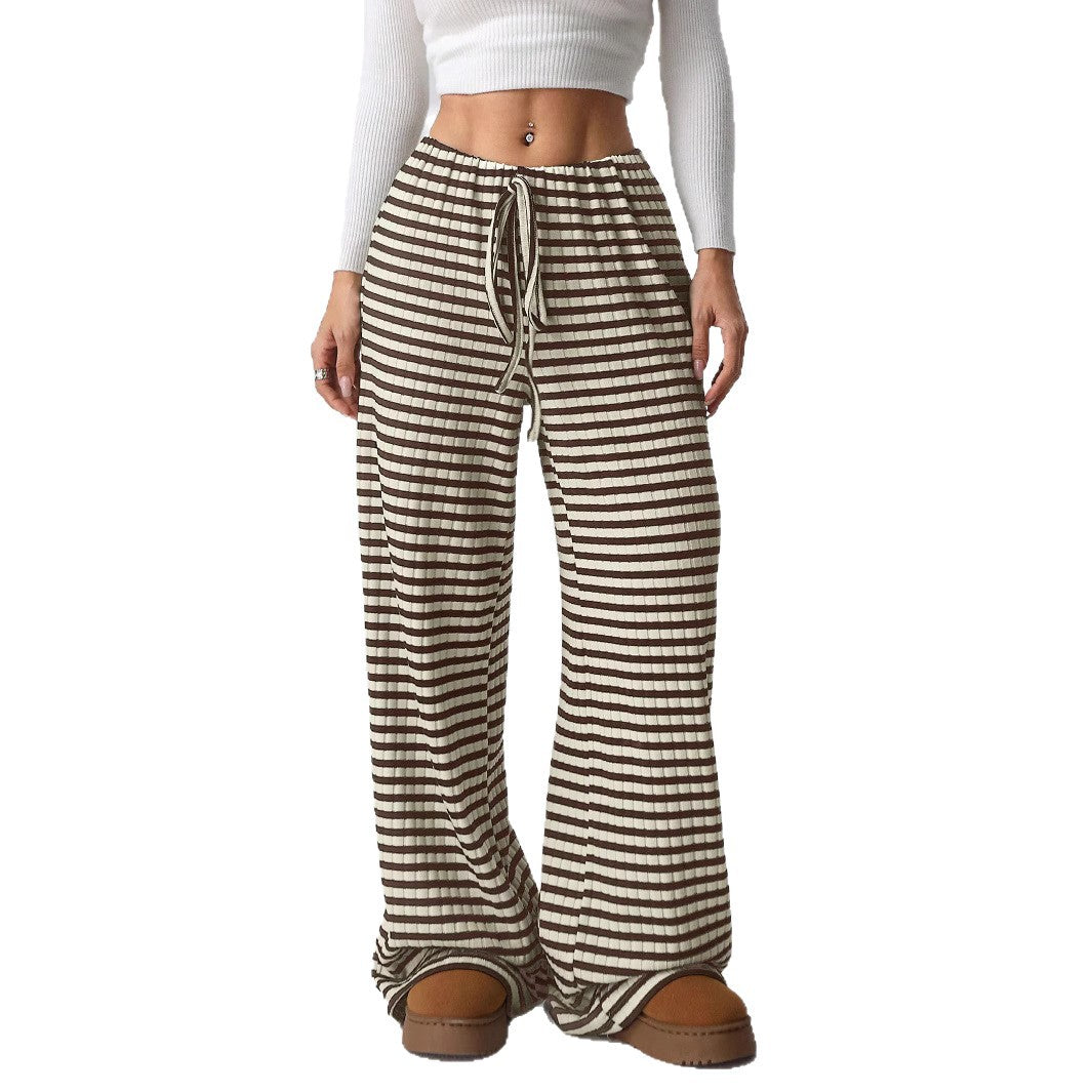 Damen luftige Komfort-Hose mit elastischem Bund und Taschen
