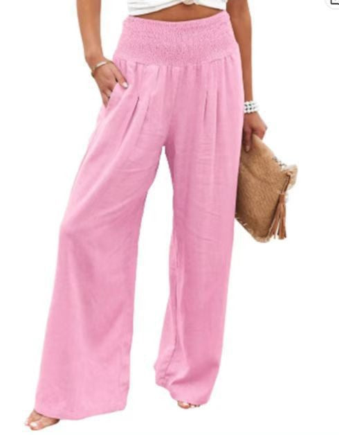 Damen Weite Leinenhose