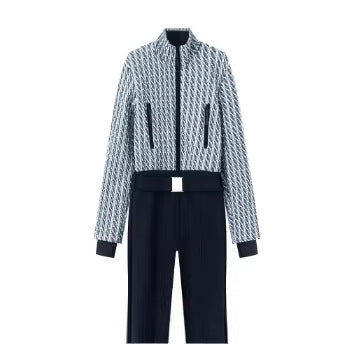 Damen 10+ Cropped gesteppte Blousonjacke mit Stehkragen und High‑Waist Palazzo‑Hose Nord Taschen