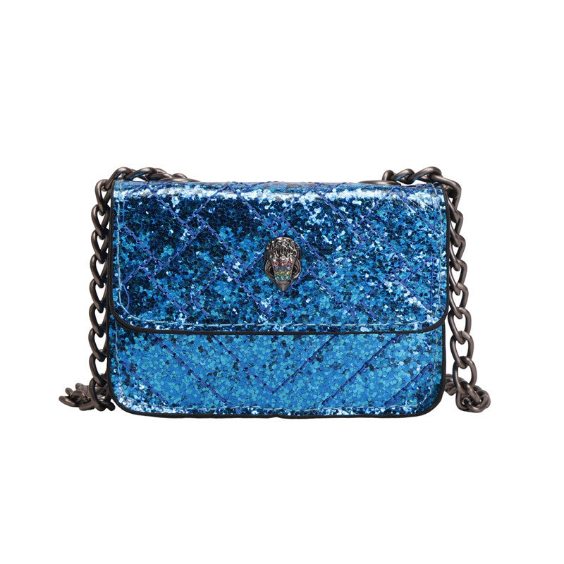 Damen Clutch mit funkelndem Glitzer und eleganter Kettenhenkel Nord Taschen