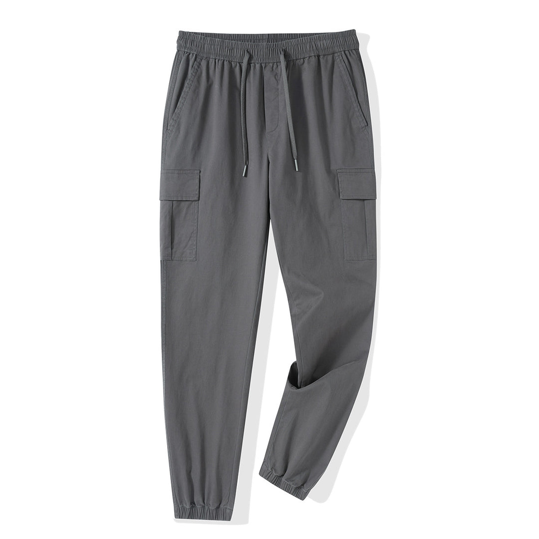 Herren Tapered Cargo-Joggerhose mit Tunnelzugbund, Klappentaschen und elastischem Knöchelabschluss Nord Taschen