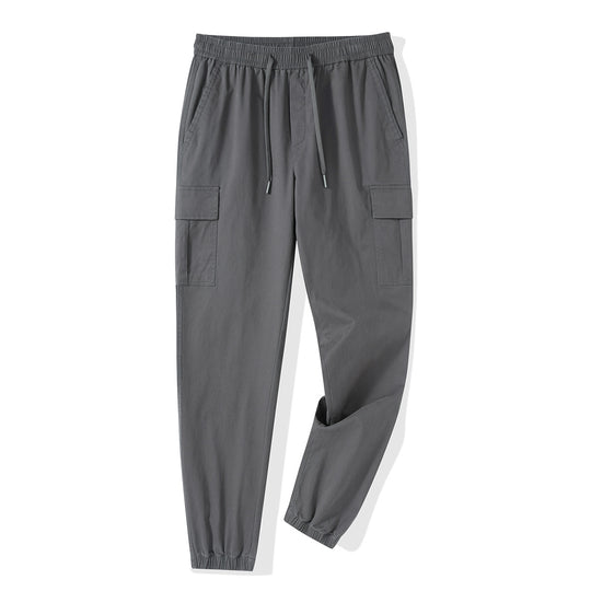 Herren Tapered Cargo-Joggerhose mit Tunnelzugbund, Klappentaschen und elastischem Knöchelabschluss Nord Taschen