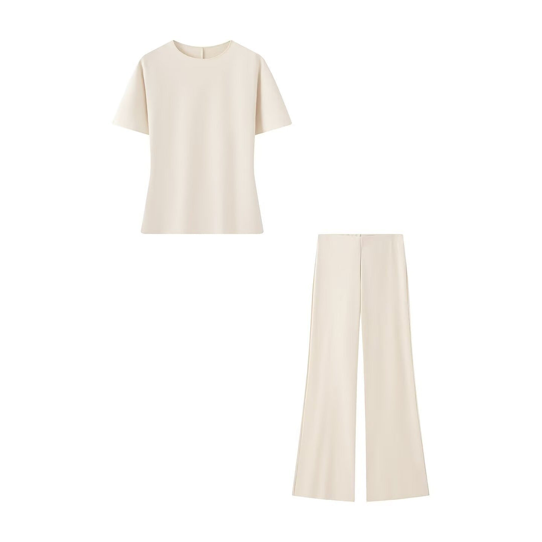 Damen Weite Satinhose mit hoher Taille und fließender Wide‑Leg‑Silhouette Nord Taschen