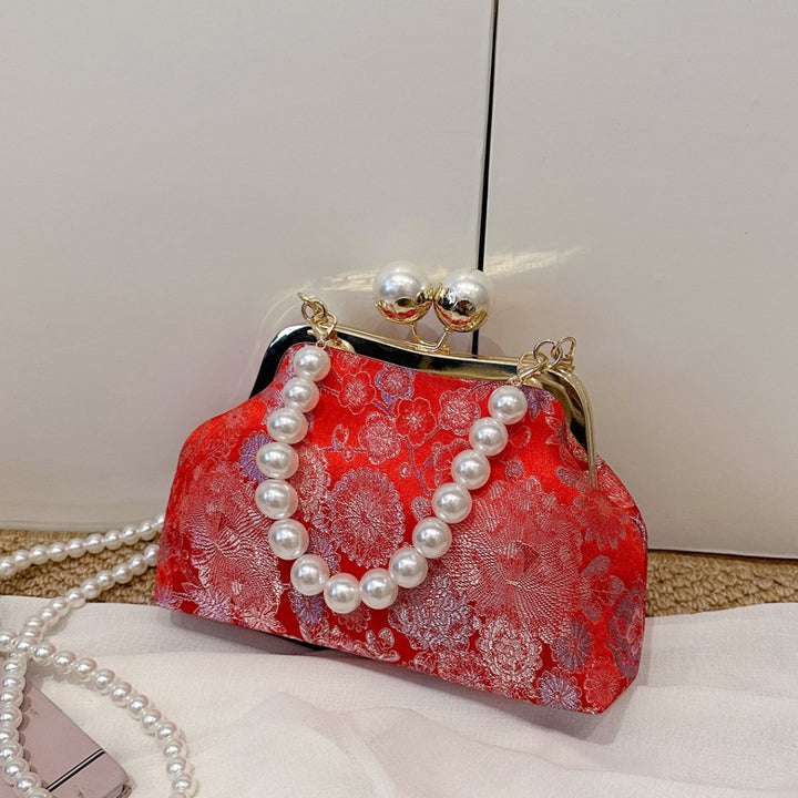Damen elegante Clutch-Tasche mit kunstvollen Perlenakzenten Nord Taschen