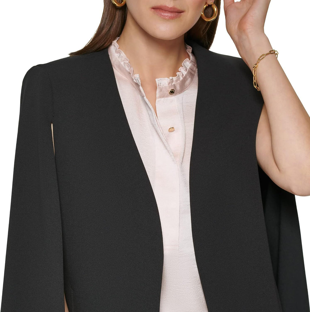 Damen Cape-Blazer-Set im Tailoring mit Cape-Ärmeln und schmaler Anzughose Nord Taschen