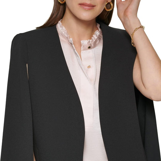 Damen Cape-Blazer-Set im Tailoring mit Cape-Ärmeln und schmaler Anzughose Nord Taschen