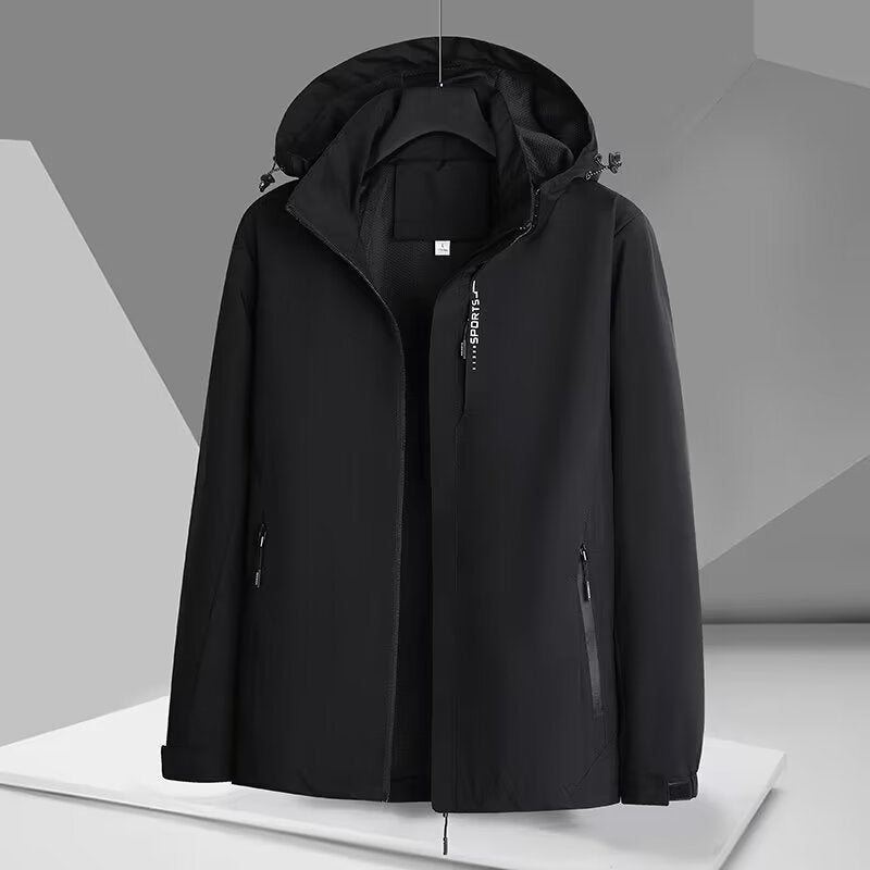 Herren Wind- und Wasserabweisende Softshelljacke mit Kapuze, atmungsaktiver Membran und verdecktem Reißverschluss Nord Taschen