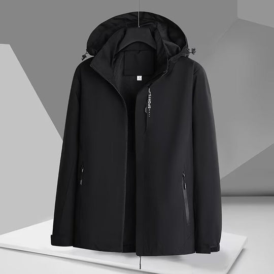 Herren Wind- und Wasserabweisende Softshelljacke mit Kapuze, atmungsaktiver Membran und verdecktem Reißverschluss Nord Taschen