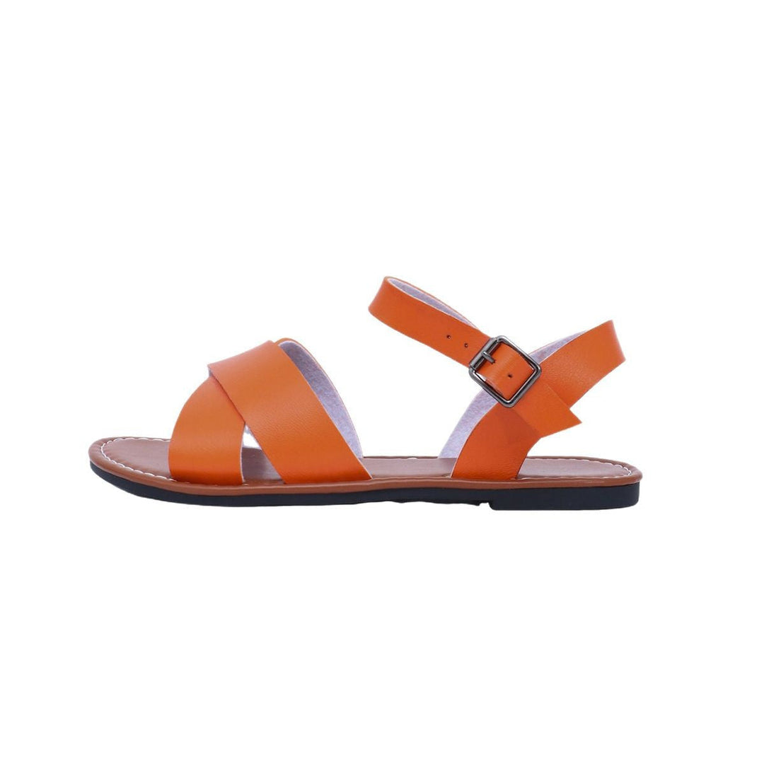Damen Riemensandalen mit elegantem Überkreuz-Design und komfortablem Fußbett