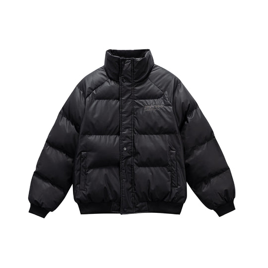 Damen Oversize gesteppte Steppjacke mit hohem Stehkragen und Rippbündchen Nord Taschen