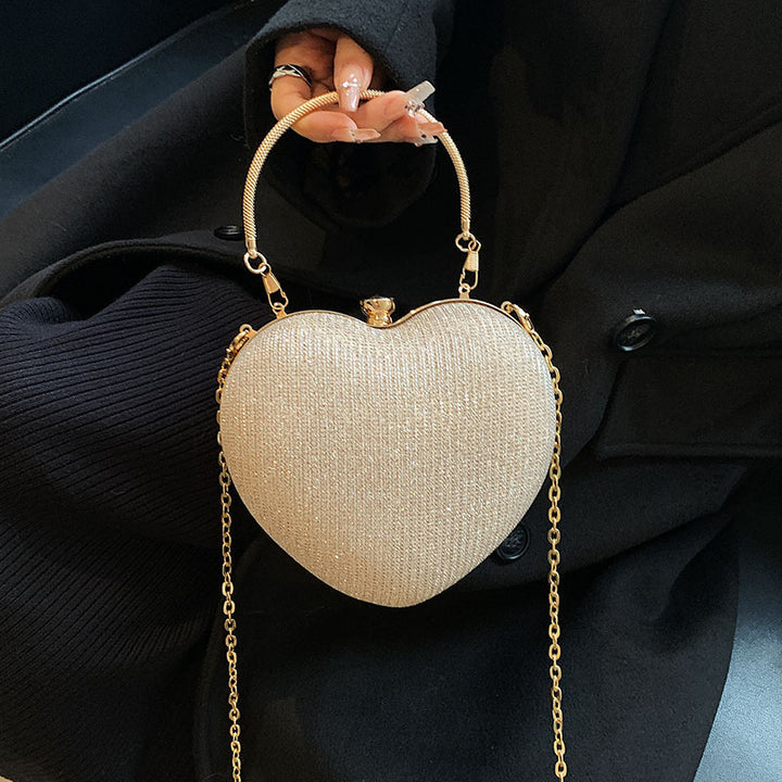 Damen stilvolle Herztasche mit goldenen Akzenten Nord Taschen