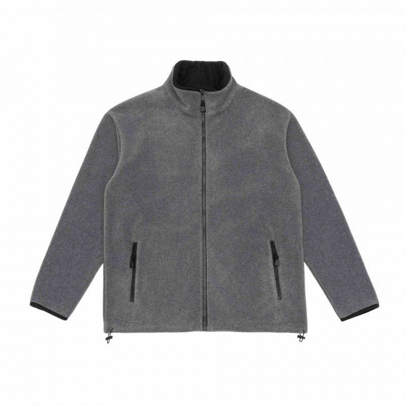 Herren Fleecejacke mit Stehkragen, windabweisendem Microfleece und Kordelzugsaum Nord Taschen