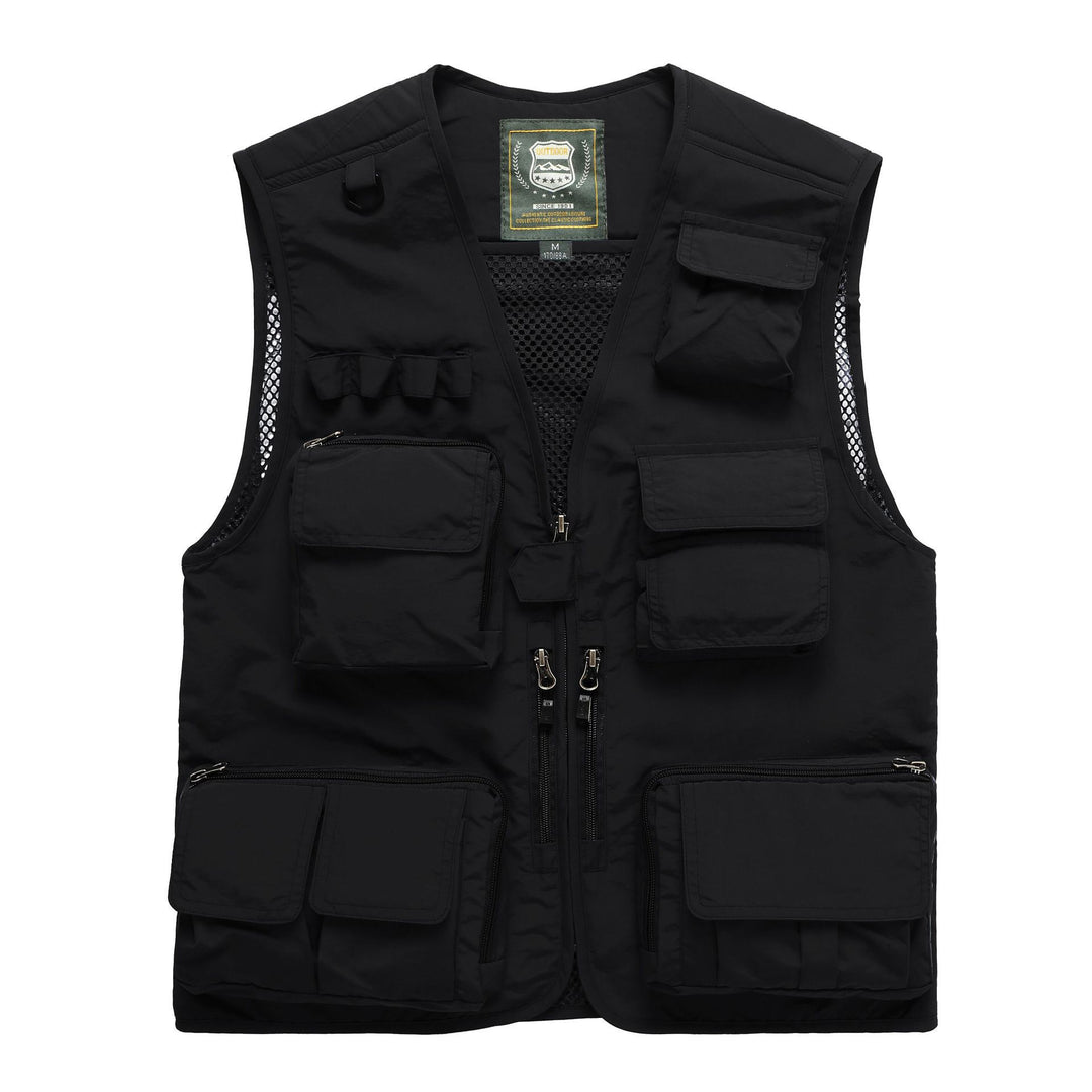 Herren Multifunktionale Utility-Weste mit zahlreichen Taschen und Mesh-Rücken Nord Taschen