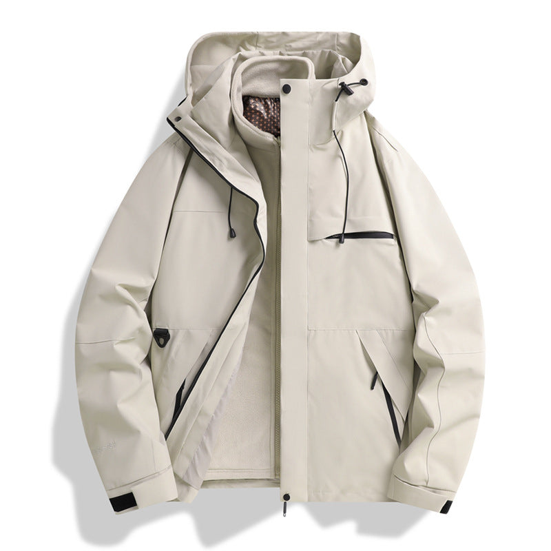 Herren Urban-Softshelljacke mit abgedichteten Nähten, verstellbarer Kapuze und minimalistischen Taschen Nord Taschen