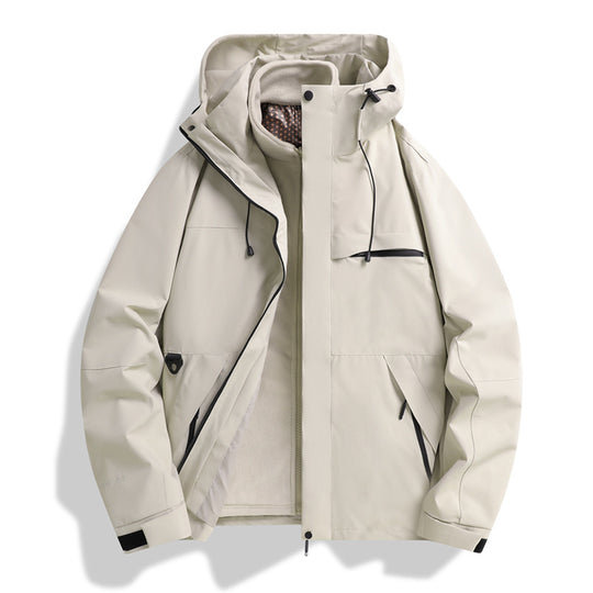 Herren Urban-Softshelljacke mit abgedichteten Nähten, verstellbarer Kapuze und minimalistischen Taschen Nord Taschen