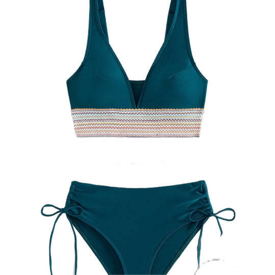 Damen Hochgeschnittener Sportbikini Nord Taschen