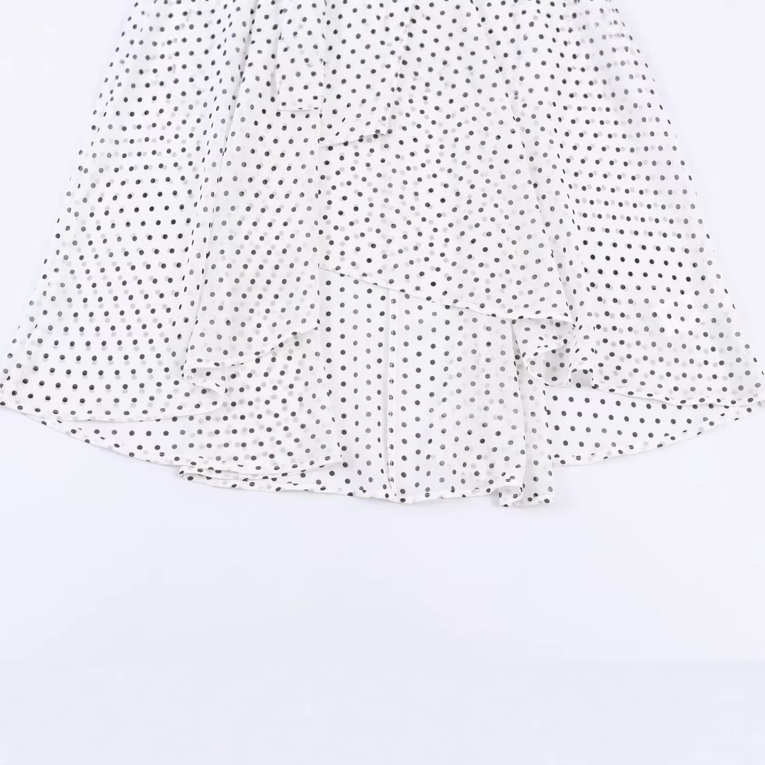 Damen Weite Chiffon‑Bluse mit Schleifenkragen und voluminösen Ballonärmeln Nord Taschen