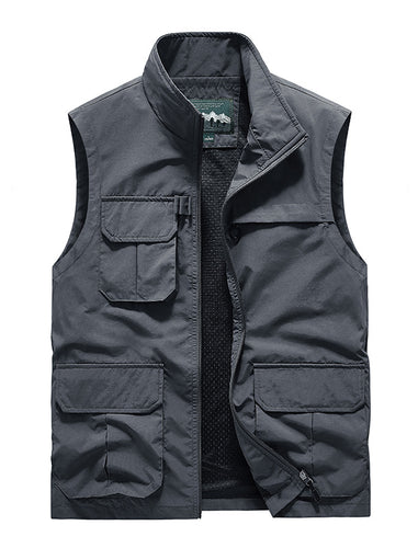 Herren Leichte Reise-Utility-Weste mit Mesh-Innenfutter und Mehrfachtaschen Nord Taschen