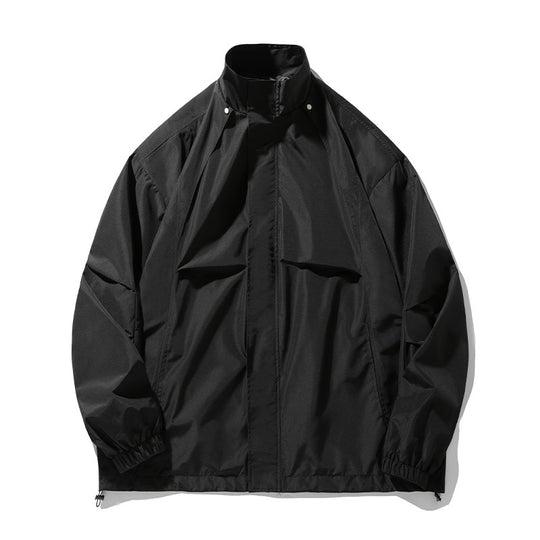 Unisex Leichte technische Windbreaker‑Jacke mit Stehkragen, verdecktem Reißverschluss und verstellbarem Saum Nord Taschen