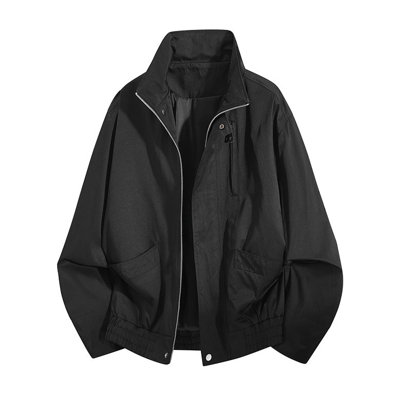 Herren Leichte Utility-Blousonjacke mit Stehkragen und elastischem Saum Nord Taschen