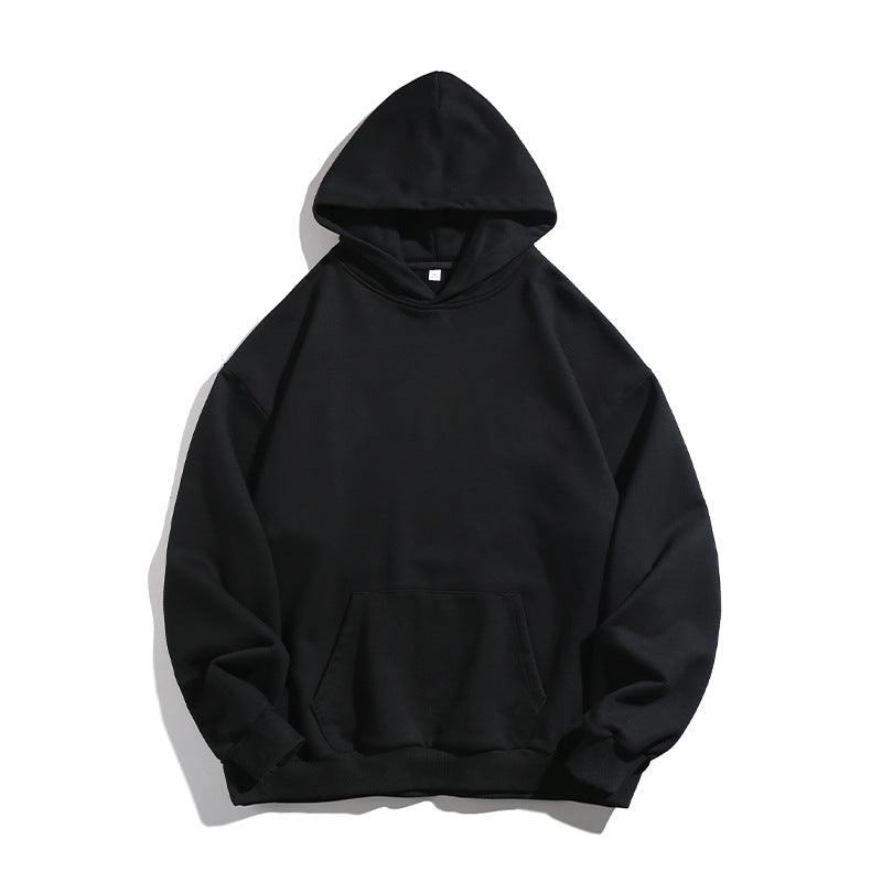 Unisex Kastenförmiger Kapuzenpullover mit minimalistischer Nahtführung, Kängurutasche und verlängertem Rückenteil Nord Taschen