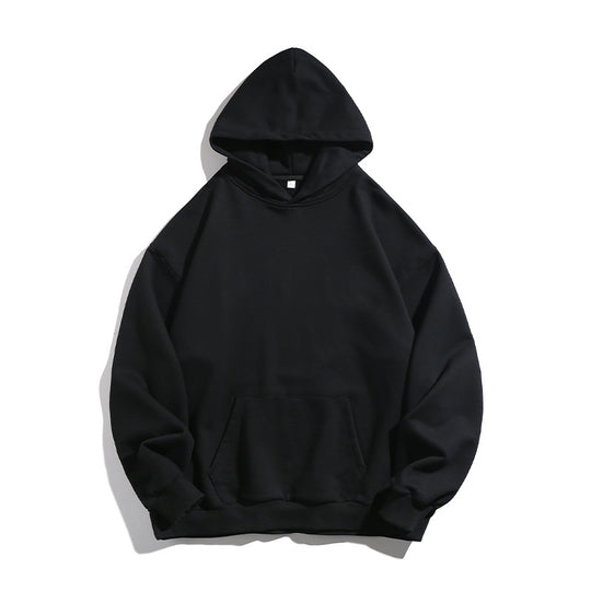 Unisex Kastenförmiger Kapuzenpullover mit minimalistischer Nahtführung, Kängurutasche und verlängertem Rückenteil Nord Taschen
