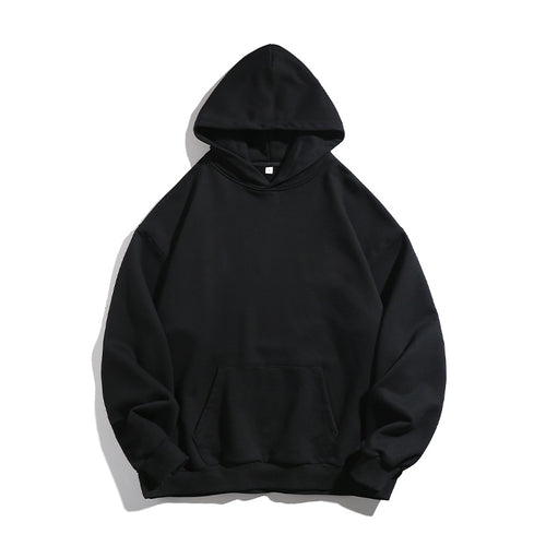Unisex Kastenförmiger Kapuzenpullover mit minimalistischer Nahtführung, Kängurutasche und verlängertem Rückenteil Nord Taschen