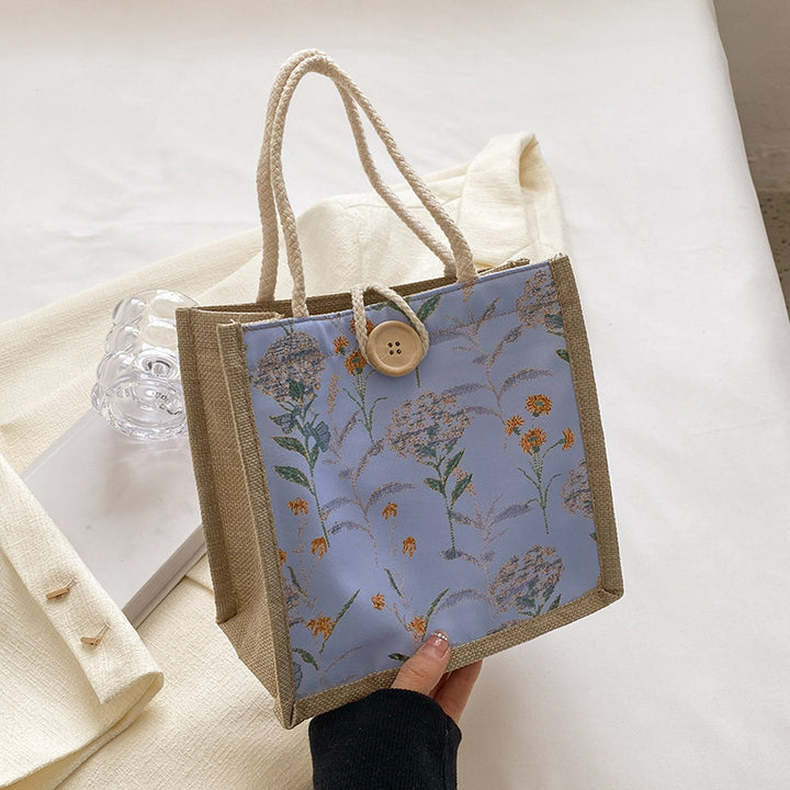 Damen Tragetasche mit floralem Dekor und robusten Materialien Nord Taschen