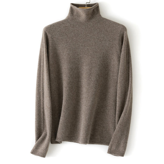 Damen Feinstrick Rollkragenpullover aus Kaschmirmischung leicht oversized Nord Taschen