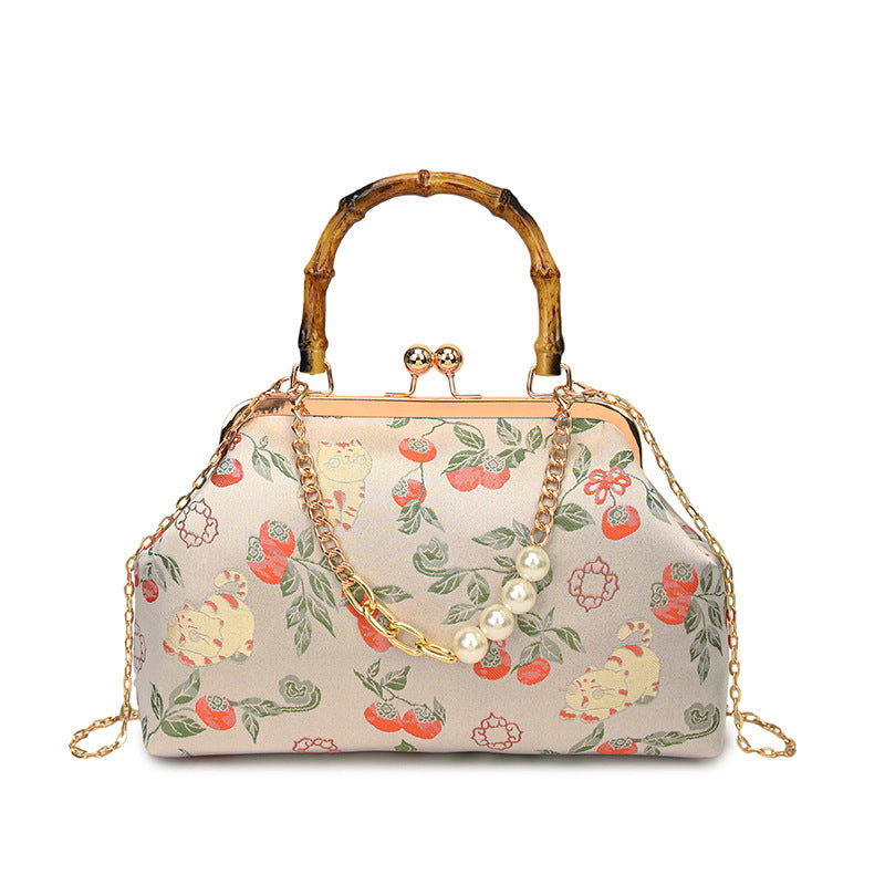 Damen elegante Handtasche mit ästhetischem Blumendesign Nord Taschen
