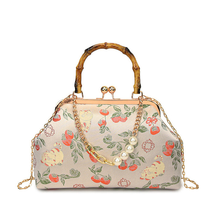 Damen elegante Handtasche mit ästhetischem Blumendesign Nord Taschen