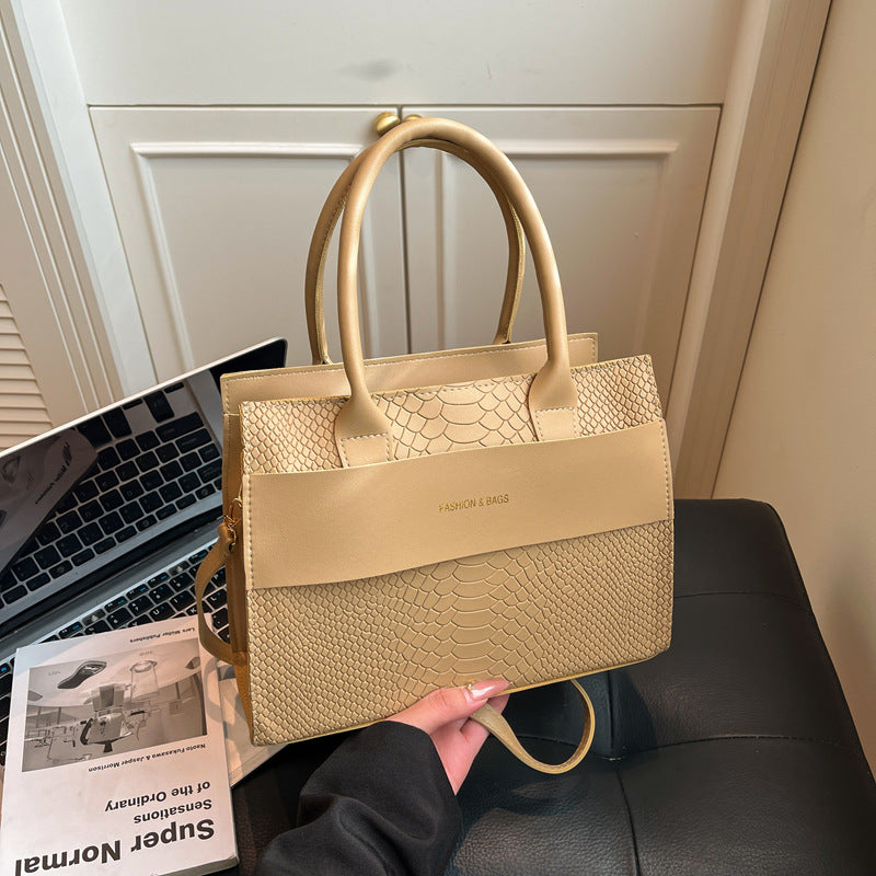 Damen elegante Handtasche im stilvollen Krokodil-Design Nord Taschen