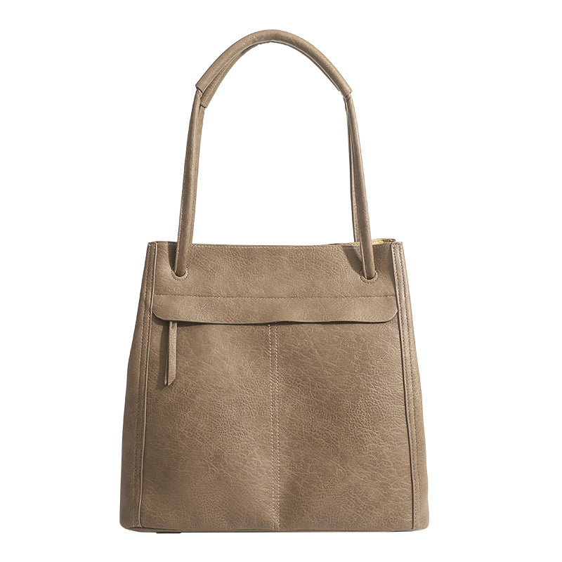 Damen Henkeltasche aus hochwertigem Kunstleder mit eleganter Klappenfront Nord Taschen