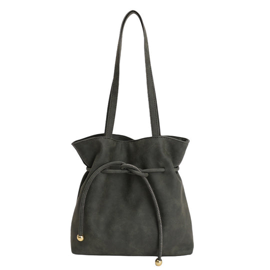 Damen Hobo-Tasche aus weichem Kunstleder mit praktischem Kordelzug Nord Taschen