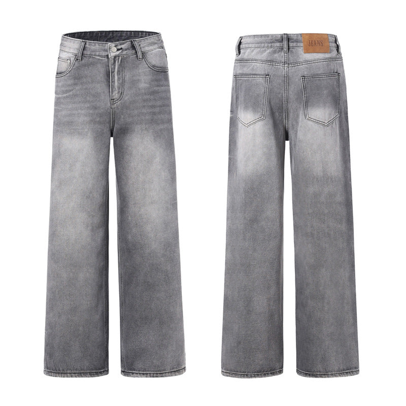Damen Bodenlange Oversize-Denimhose im Baggy‑Palazzo‑Cut mit soften Stonewash-Details Nord Taschen