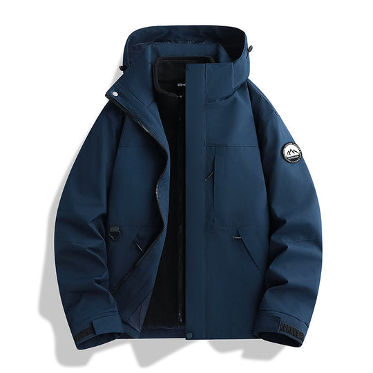 Damen Wasserabweisender Parka mit abnehmbarer Fleece-Innenjacke und Kapuze Nord Taschen