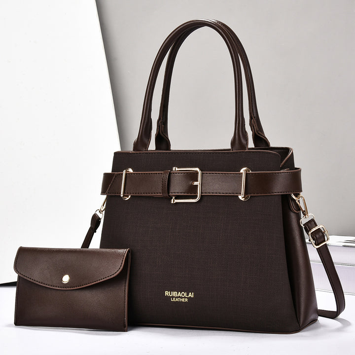 Damen elegante Umhängetasche mit abnehmbarem Mini-Portemonnaie Nord Taschen