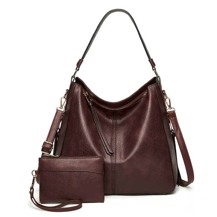 Damen Hobo-Tasche aus hochwertigem Kunstleder mit abnehmbarem Kosmetiktäschchen Nord Taschen