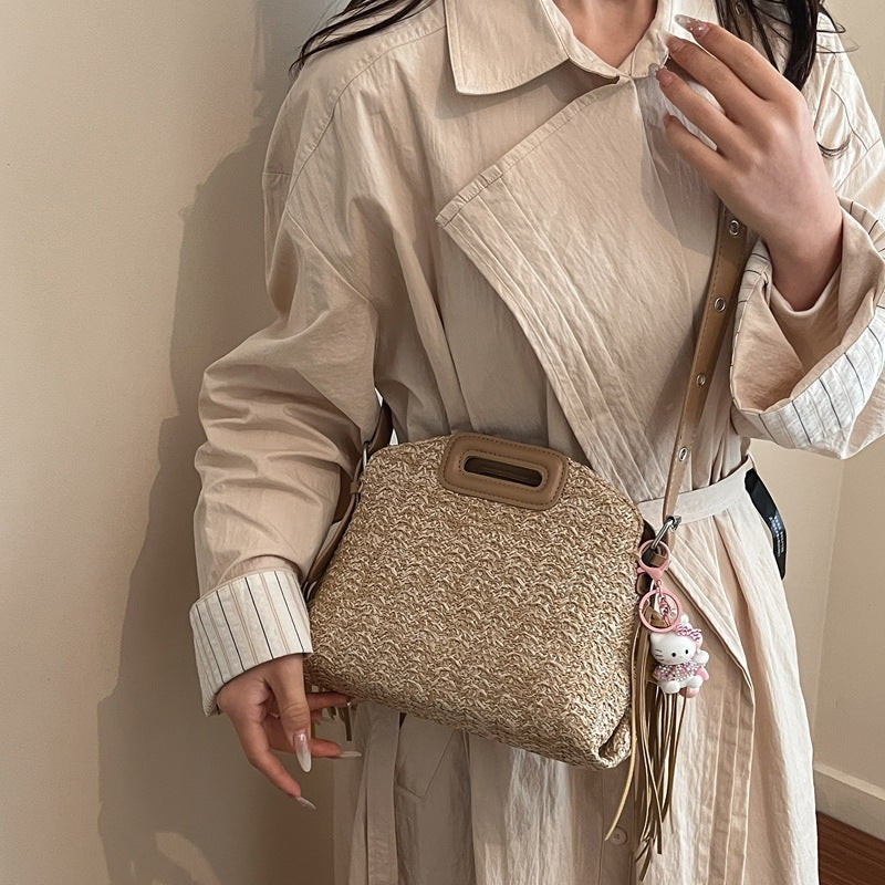 Damen stilvolle Umhängetasche mit dekorativem Fransen-Detail Nord Taschen