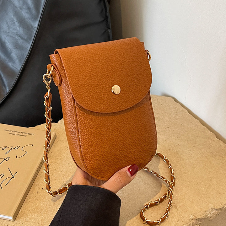 Damen Umhängetasche aus hochwertigem Leder mit elegantem Klappverschluss Nord Taschen