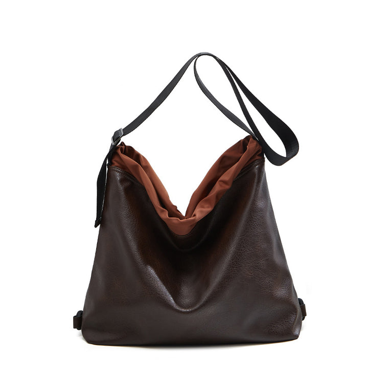 Damen Hobo-Tasche aus hochwertigem, geschmeidigem Kunstleder mit praktischem Faltendesign Nord Taschen